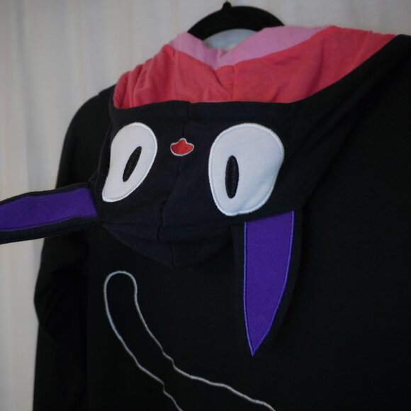 Kiki's Delivery Service Jiji Hoodie - Kawaii Jacket Hot Topic Anime Ghibli NWT S - Picture 2 of 7